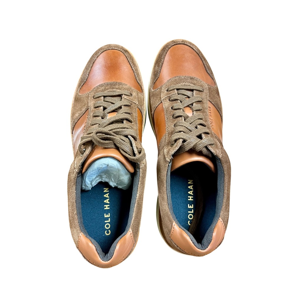 COLE HAAN Grand Crosscourt Sneakers 11 Brown Leather Suede Low Top Casual Preppy - Picture 5 of 10